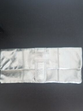 Metallic Gold Foil/Silver Italian Leather Clutch